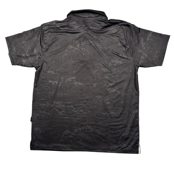 Greater Half Polo Men's Large GH Activewear Camo Black Gray Short Sleeve - Picture 7 of 7